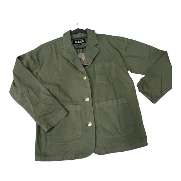J. Crew Olive Green Blazer-jacket in chino women’s size XS New with tag - Picture 8 of 14